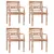 Produktbild 2 för Bataviastolar 4 st vit finish massiv teak