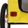 Cykelvagn för djur gul och grå oxfordtyg och järn