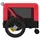 Cykelvagn för djur röd och svart oxfordtyg och järn