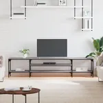 Tv-bänk grå sonoma 201x35x45 cm konstruerat trä & järn