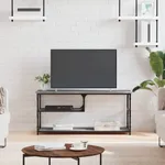 Tv-bänk grå sonoma 103x38x46,5 cm konstruerat trä och stål