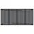 Produktbild 5 för Trädgårdsbord antracit 200x100x72 cm stål