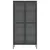 Produktbild 6 för Högskåp svart 85x40x180 cm glas och stål