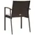 Produktbild 6 för Trädgårdsstolar 2 st med dynor brun 56,5x57x83 cm konstrotting