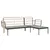 Produktbild 6 för Loungegrupp för trädgården med beige dynor 3 delar konstrotting
