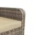 Produktbild 8 för Reclinerstol for trädgården med fotpall ljusbrun konstrotting