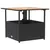 Produktbild 2 för Trädgårdsbord med parasollhål svart 55x55x46,5 cm konstrotting