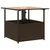 Produktbild 2 för Trädgårdsbord med parasollhål brun 55x55x46,5 cm konstrotting