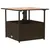 Produktbild 7 för Trädgårdsbord med parasollhål brun 55x55x46,5 cm konstrotting