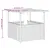 Produktbild 10 för Trädgårdsbord med parasollhål brun 55x55x46,5 cm konstrotting