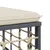 Produktbild 5 för Fotpall med dyna för trädgården beige konstrotting