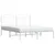Produktbild 5 för Sängram med huvudgavel metall vit 140x190 cm