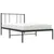 Produktbild 5 för Sängram med huvudgavel metall svart 75x190 cm