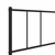 Produktbild 9 för Sängram med huvudgavel och fotgavel svart metall 90x200 cm
