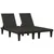 Produktbild 2 för Solsäng dubbel svart 155x138x83 cm polypropylen