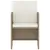 Produktbild 3 för Matgrupp med dynor för trädgården 6 delar beige konstrotting