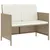 Produktbild 6 för Matgrupp med dynor för trädgården 6 delar beige konstrotting