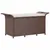 Produktbild 2 för Trädgårdsbänk med dyna brun 116x46x57 cm konstrotting