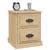 Produktbild 4 för Sängbord sonoma-ek 39x39x47,5 cm konstruerat trä