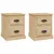 Produktbild 2 för Sängbord 2 st sonoma-ek 39x39x47,5 cm konstruerat trä