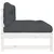 Produktbild 5 för Mittensoffa vit 120x80 cm massiv furu