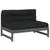 Produktbild 2 för Mittensoffa grå 120x80 cm massiv furu