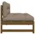 Produktbild 5 för Mittensoffa honungsbrun 120x80 cm massiv furu