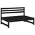 Produktbild 3 för Mittensoffa svart 120x80 cm massiv furu