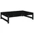 Produktbild 3 för Fotpall för trädgården svart 120x80 cm massiv furu