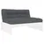 Produktbild 2 för Mittensoffa vit 120x80 cm massiv furu