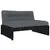 Produktbild 2 för Mittensoffa svart 120x80 cm massiv furu