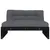 Produktbild 3 för Mittensoffa svart 120x80 cm massiv furu