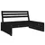 Produktbild 4 för Mittensoffa svart 120x80 cm massiv furu