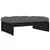 Produktbild 6 för Fotpall för trädgården svart 120x80 cm massiv furu