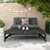 Produktbild 3 för Fotpall för trädgården svart 120x80 cm massiv furu