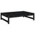 Produktbild 6 för Fotpall för trädgården svart 120x80 cm massiv furu