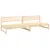 Produktbild 2 för Mittensoffor 2 st 120x80 cm massiv furu