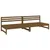 Produktbild 2 för Mittensoffa 2 st honungsbrun 120x80 cm massiv furu