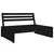 Produktbild 2 för Mittensoffa svart 120x80 cm massiv furu