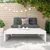 Produktbild 3 för Fotpall för trädgården vit 120x80 cm massiv furu