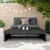 Produktbild 3 för Fotpall för trädgården svart 120x80 cm massiv furu