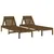 Produktbild 2 för Solsängar 2 st honungsbrun 199,5x60x74 cm massiv furu