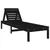 Produktbild 3 för Solsängar 2 st svart 199,5x60x74 cm massiv furu