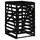 Skjul för sopkärl 84x90x128,5 cm svart massiv furu