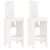Produktbild 2 för Barstolar 2 st vit 40x42x120 cm massiv furu