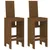 Produktbild 2 för Barstolar 2 st honungsbrun 40x42x120 cm massiv furu