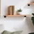 Produktbild 3 för Vägghylla ljusbrun 60x20x2 cm behandlad massiv ek