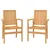 Produktbild 2 för Stapelbara trädgårdsstolar 2 st 56,5x57,5x91 cm massiv teak