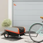 Cykelvagn svart och orange 30 kg järn