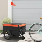 Cykelvagn svart och orange 45 kg järn